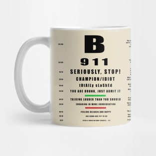 Drinker's Eye Chart Mug